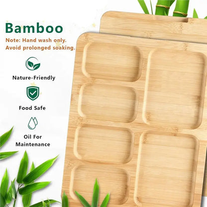 ABKW-Charcuterie Board With Lid And Handle, Portable Travel Bamboo Cheese Board Set For Housewarming, Thanksgiving Gift