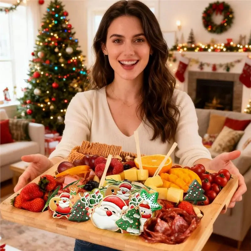 ABKW-Charcuterie Board With Lid And Handle, Portable Travel Bamboo Cheese Board Set For Housewarming, Thanksgiving Gift